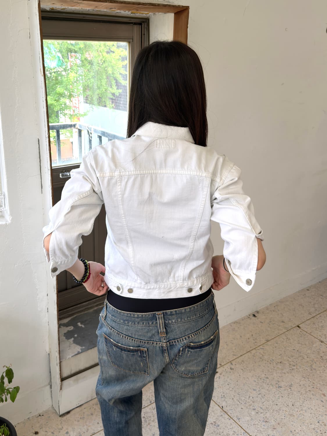 DENIM&SUPPLY RALPH LAUREN 화이트 트러커 데님 자켓 상품이미지2