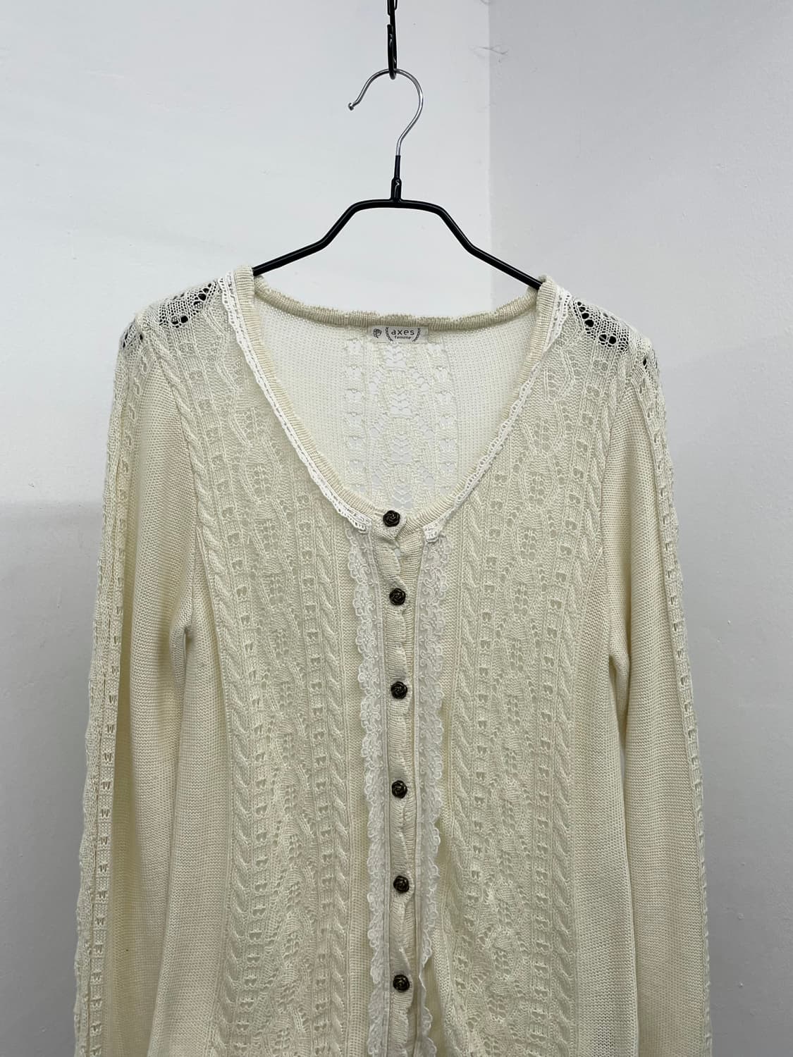 액시즈팜 크림 로즈 엔틱 가디건 상품이미지7