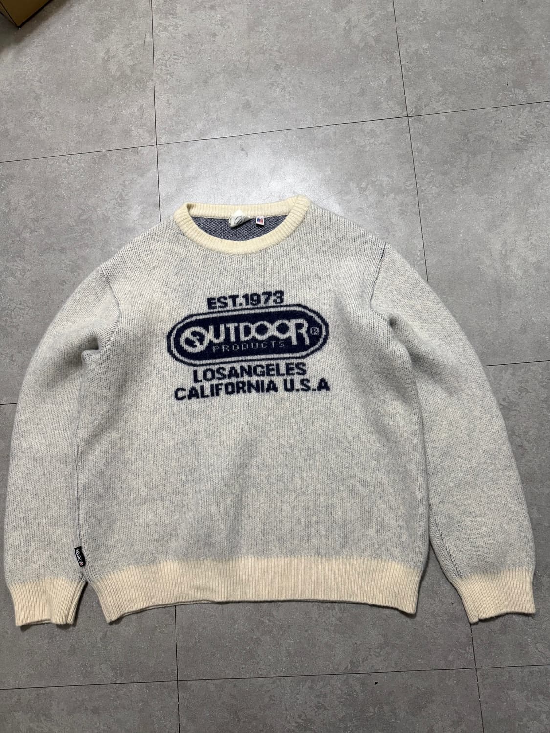 아웃도어  램스울  블랜디드  오버사이즈  니트 100size   상품이미지1