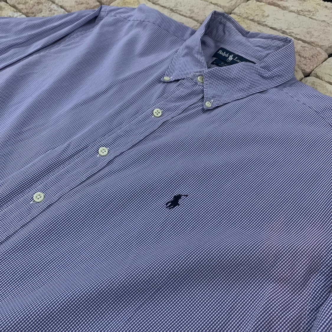 [XL] 랄프로렌 폴로 핀체크 투플라이 코튼셔츠 블레이 상품이미지1