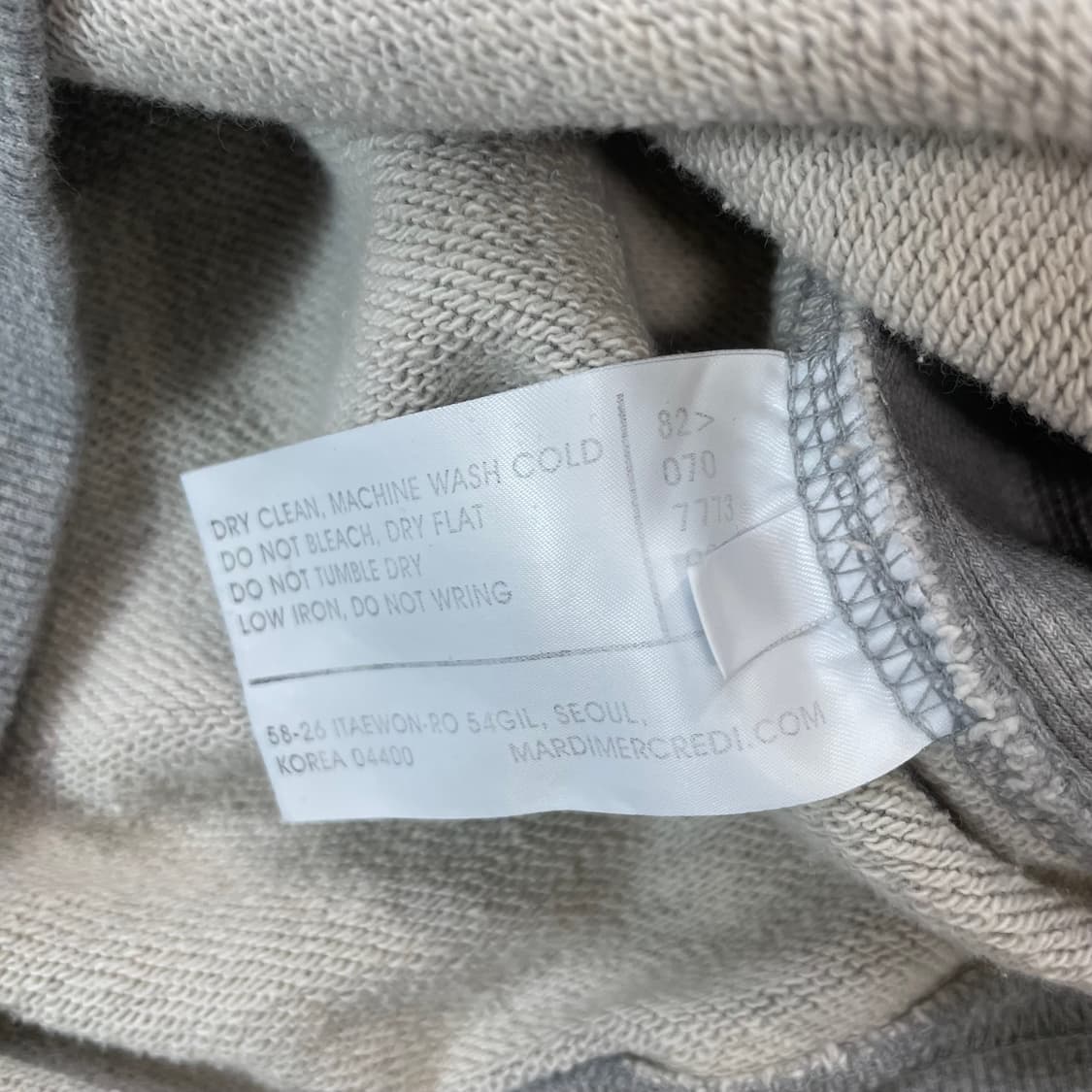 마르디메크르디 플라워 맨투맨 그레이 상품이미지5