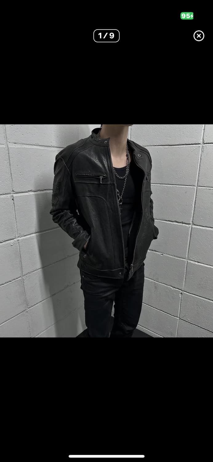 cow leather biker jacket 소가죽 바이커 레더자켓 상품이미지2