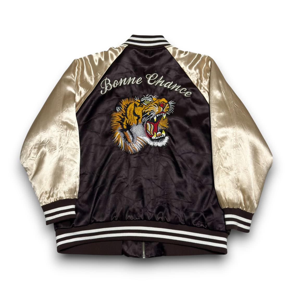 jpn vintage 호랑이 자수 브라운 스카쟌 상품이미지1