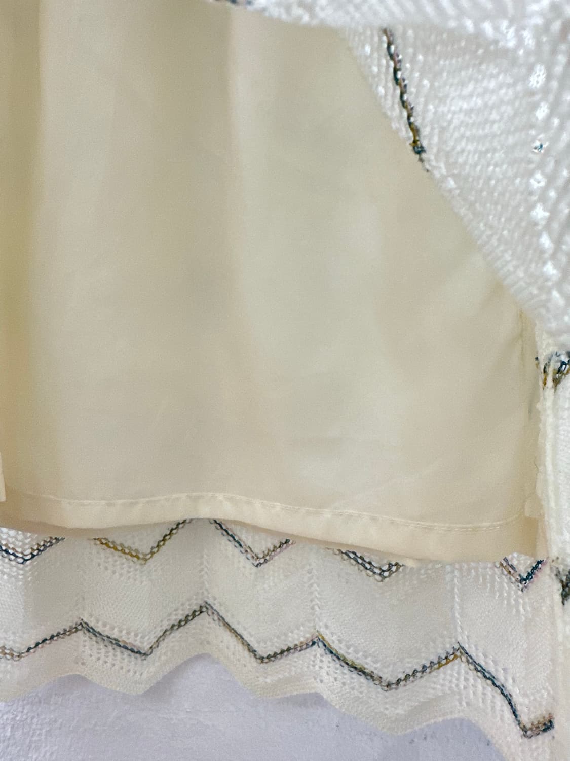 일본빈티지 아이보리 쉐브론 니트 A라인 스커트  상품이미지4