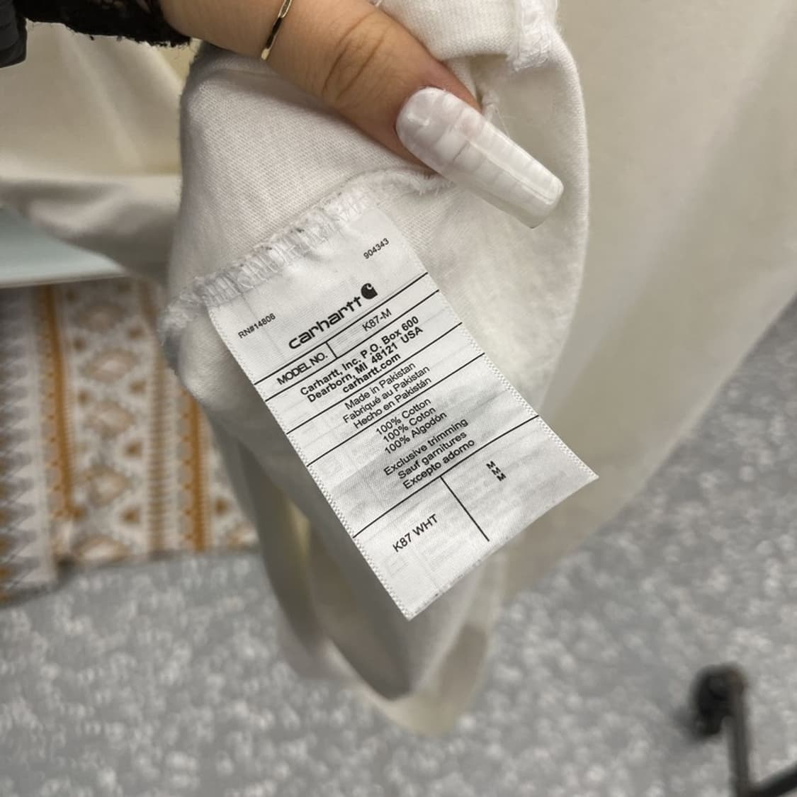 칼하트 빈티지 캐주얼 포켓 오버핏 워크 반팔티 M C10895 상품이미지6