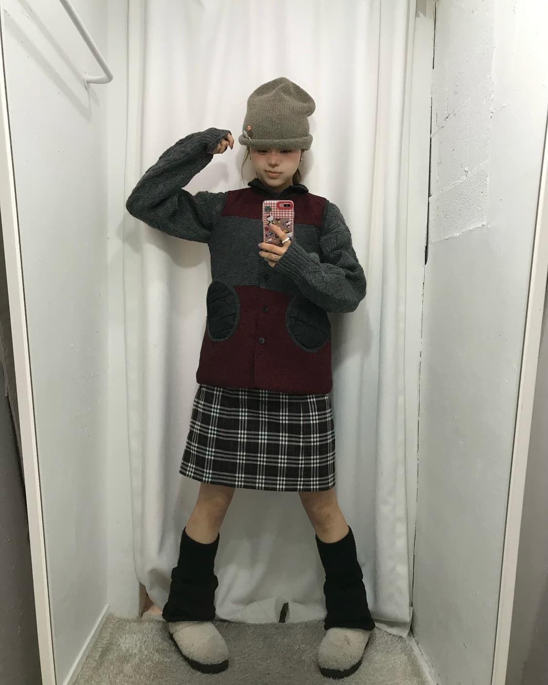 🍄버건디 체크 소녀 코디 세트 🍄 상품이미지2