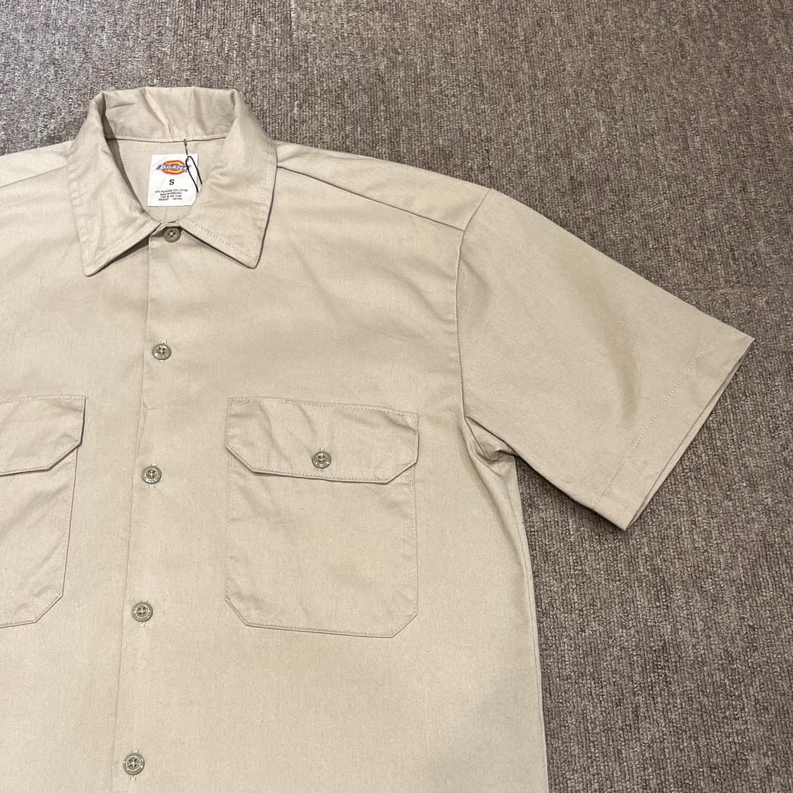 (S) Dickies 디키즈 반팔 워크 셔츠 베이지 상품이미지5