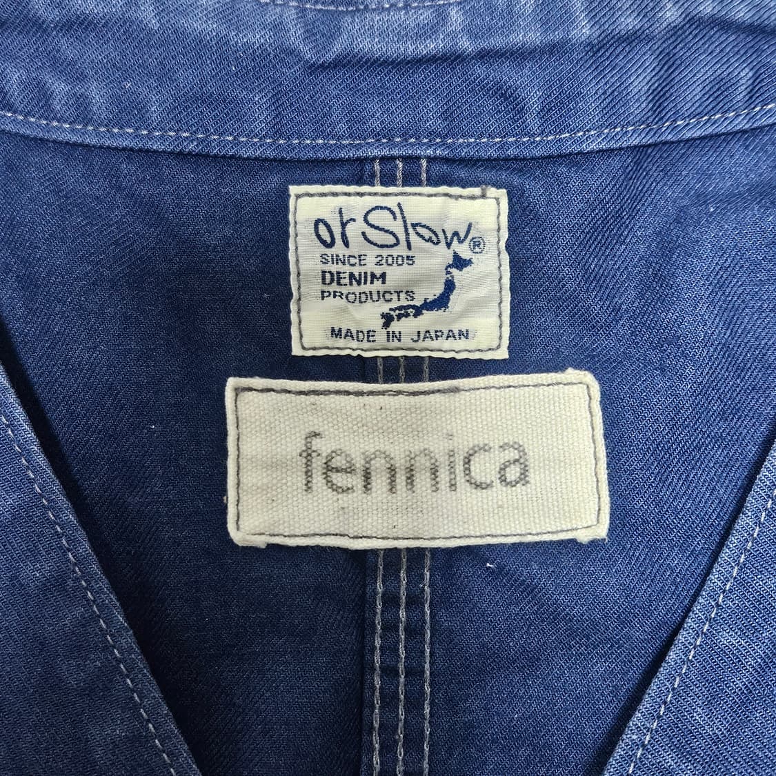오어슬로우x페니카 노카라 데님자켓 1사이즈 상품이미지3