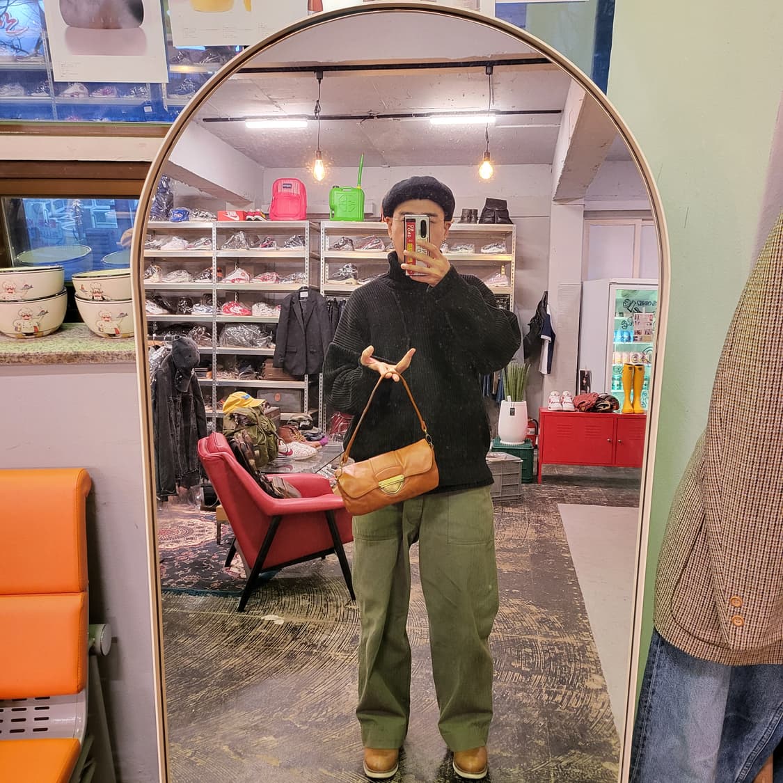 LUOWANG 올 레더 빈티지 토트백 상품이미지2