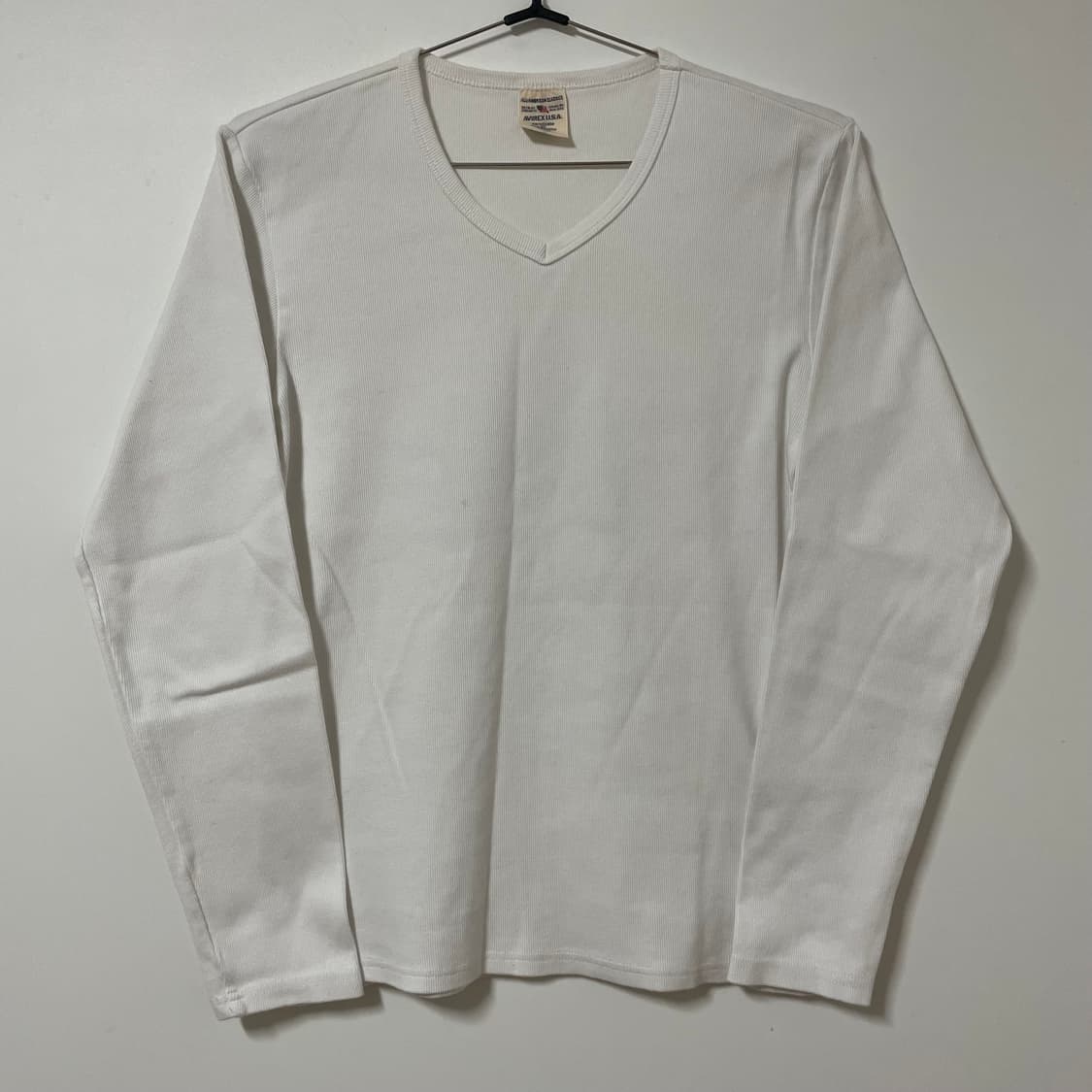 AVIREX WHITE RIBBED KNIT LONG SLEEVE 상품이미지4