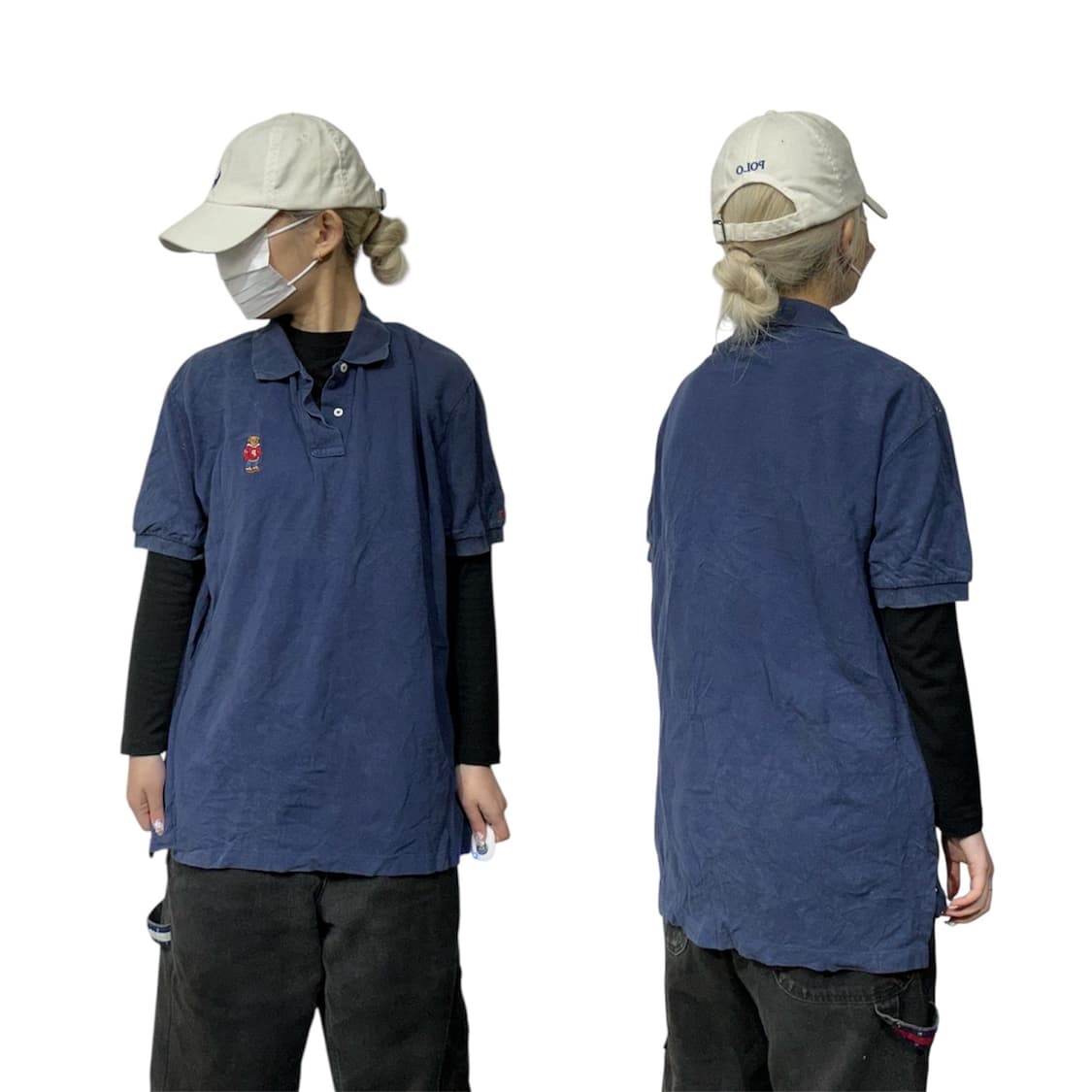 폴로 랄프 로렌 네이비 카라 반팔티 M 상품이미지1