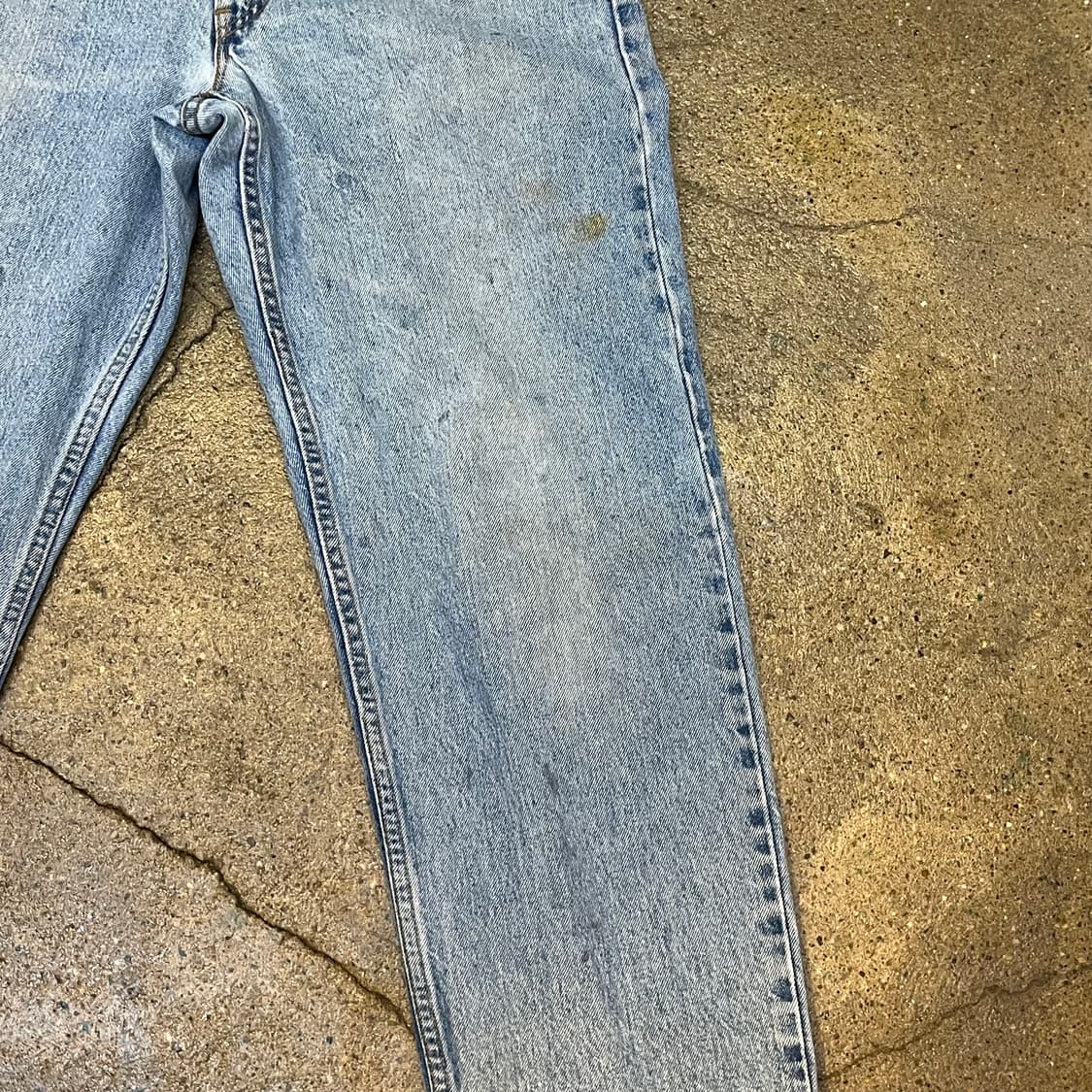 미국 빈티지 리바이스 550 연청바지 워싱 데님 팬츠 상품이미지3