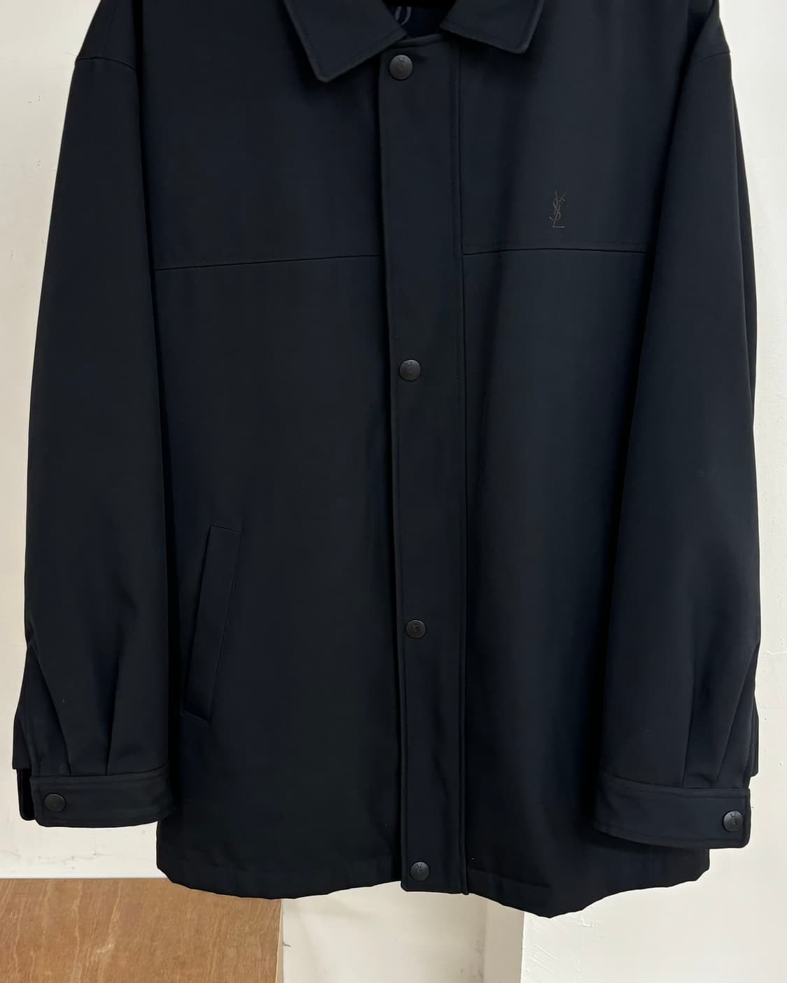 이브 생 로랑 폴리 블랙 미니멀 자켓 상품이미지5