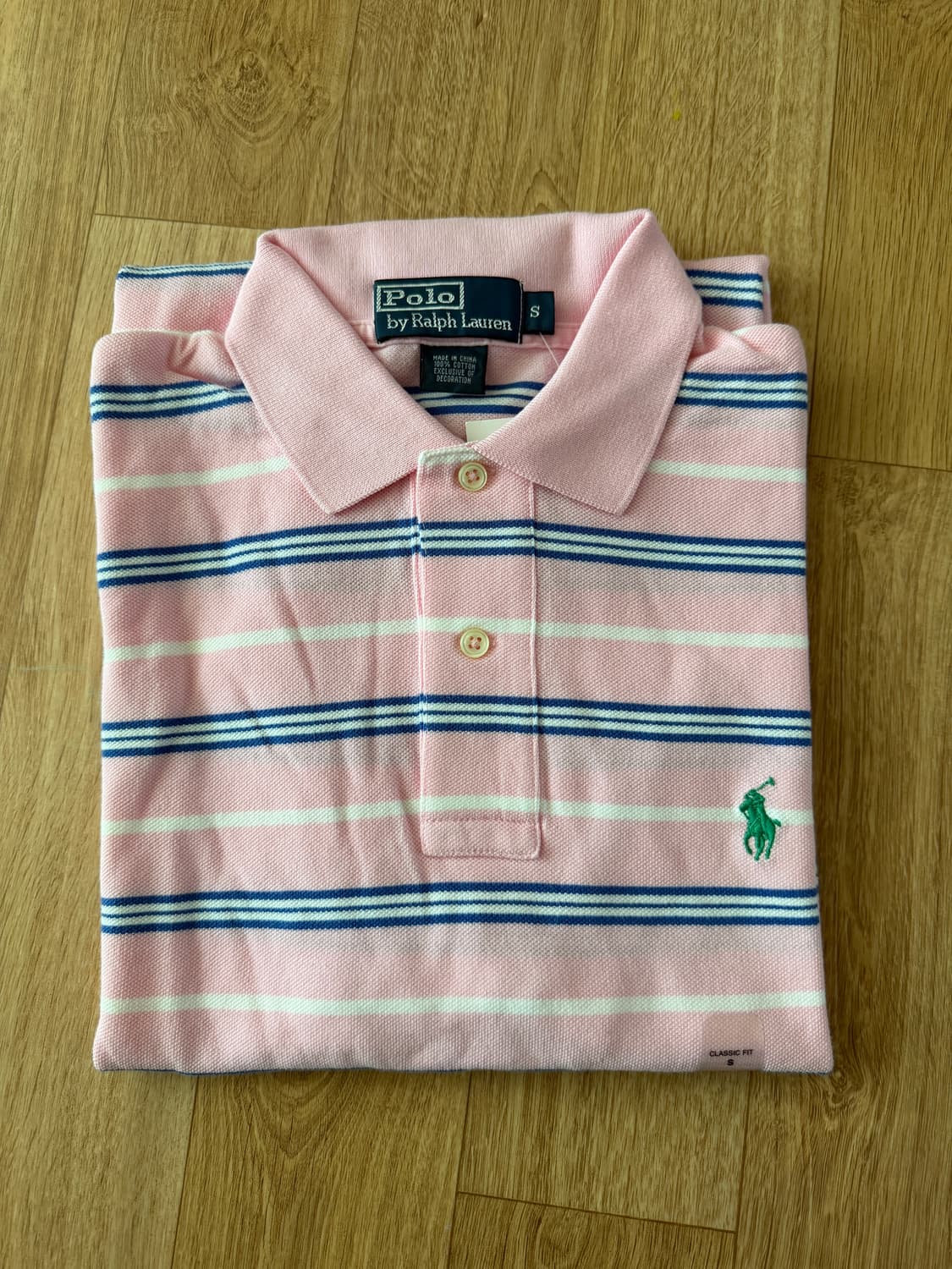 폴로 랄프로렌 스트라이프 반팔 카라티 S 상품이미지4