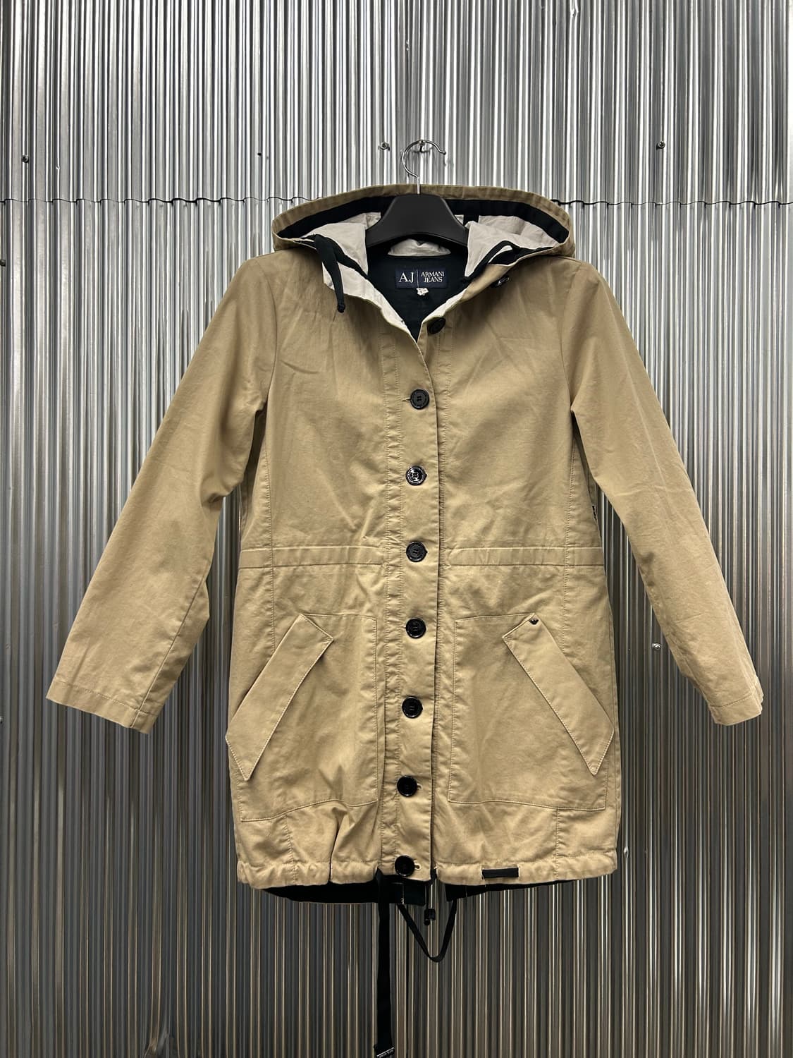 AJ 아르마니 후드 코트 베이지 상품이미지2