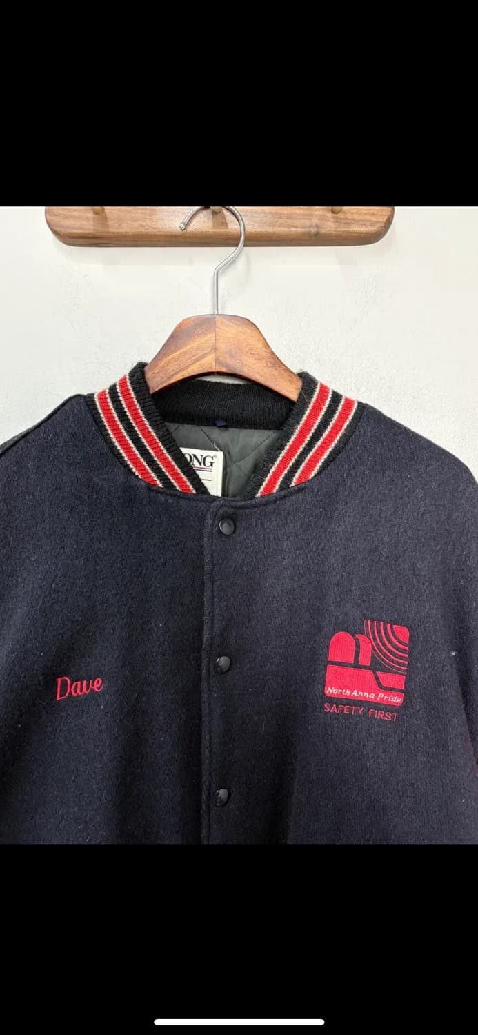 빈티지 DeLong 모직 레더 바시티자켓 H2231 상품이미지3