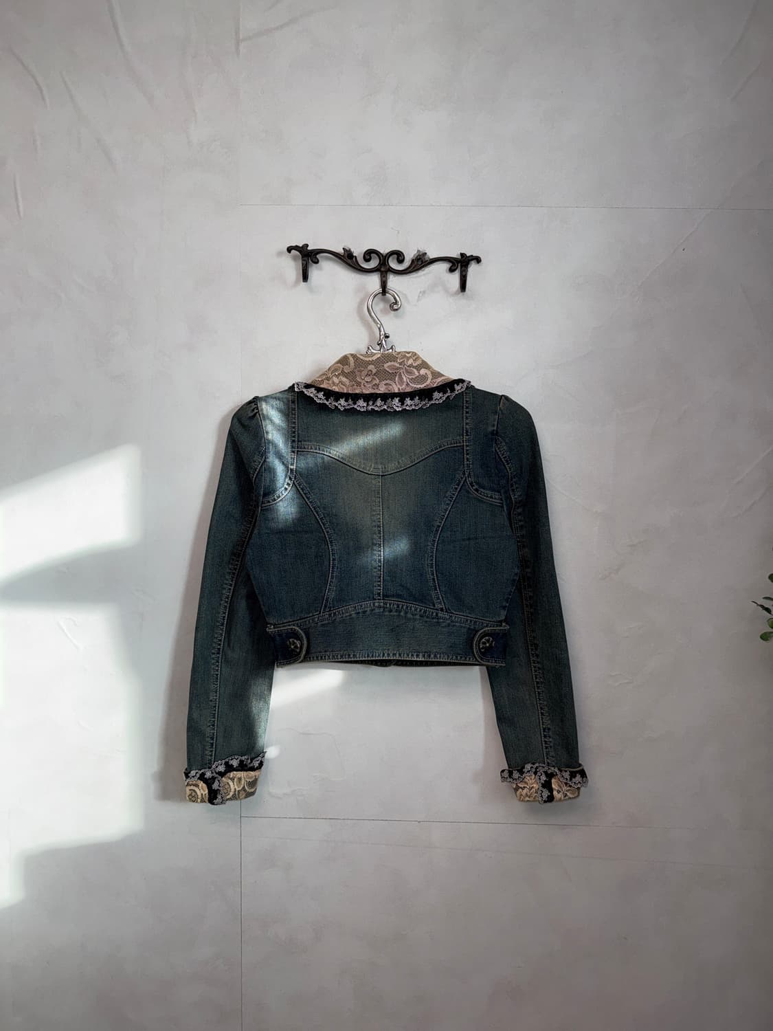 Anacapri floral lace crop denim jacket  상품이미지4