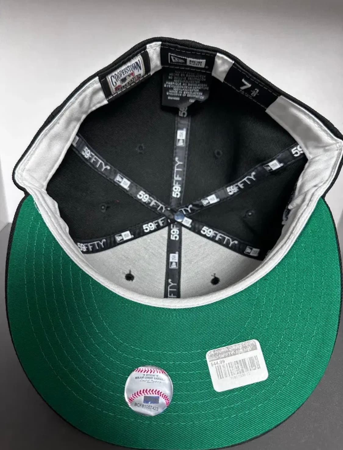 뉴에라 LA 다저스 OG 블랙/화이트/블루 피티드 7 3/8 상품이미지4