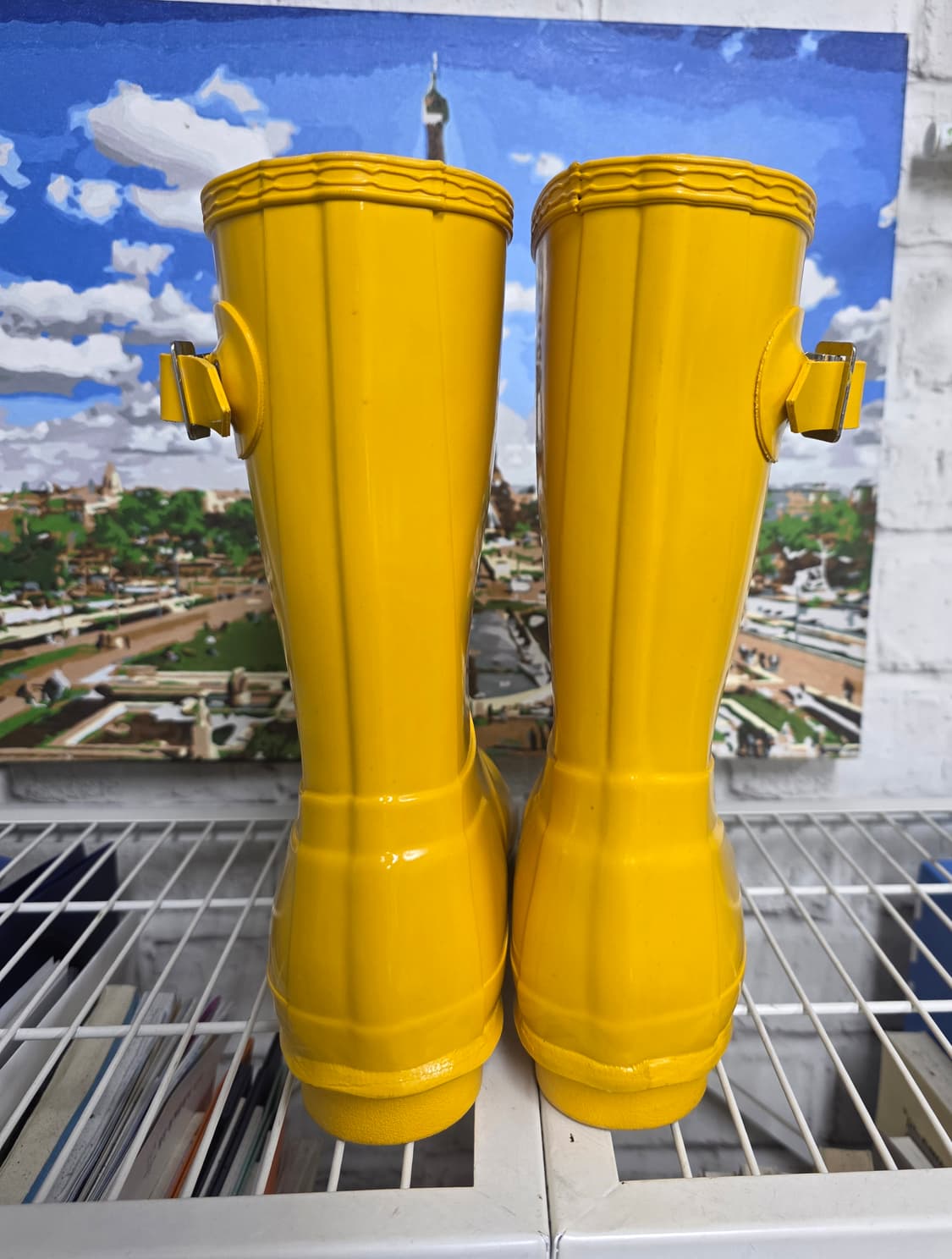 헌터 숏 여성 레인부츠 230~235 옐로우 숏글로스 LB70 상품이미지4