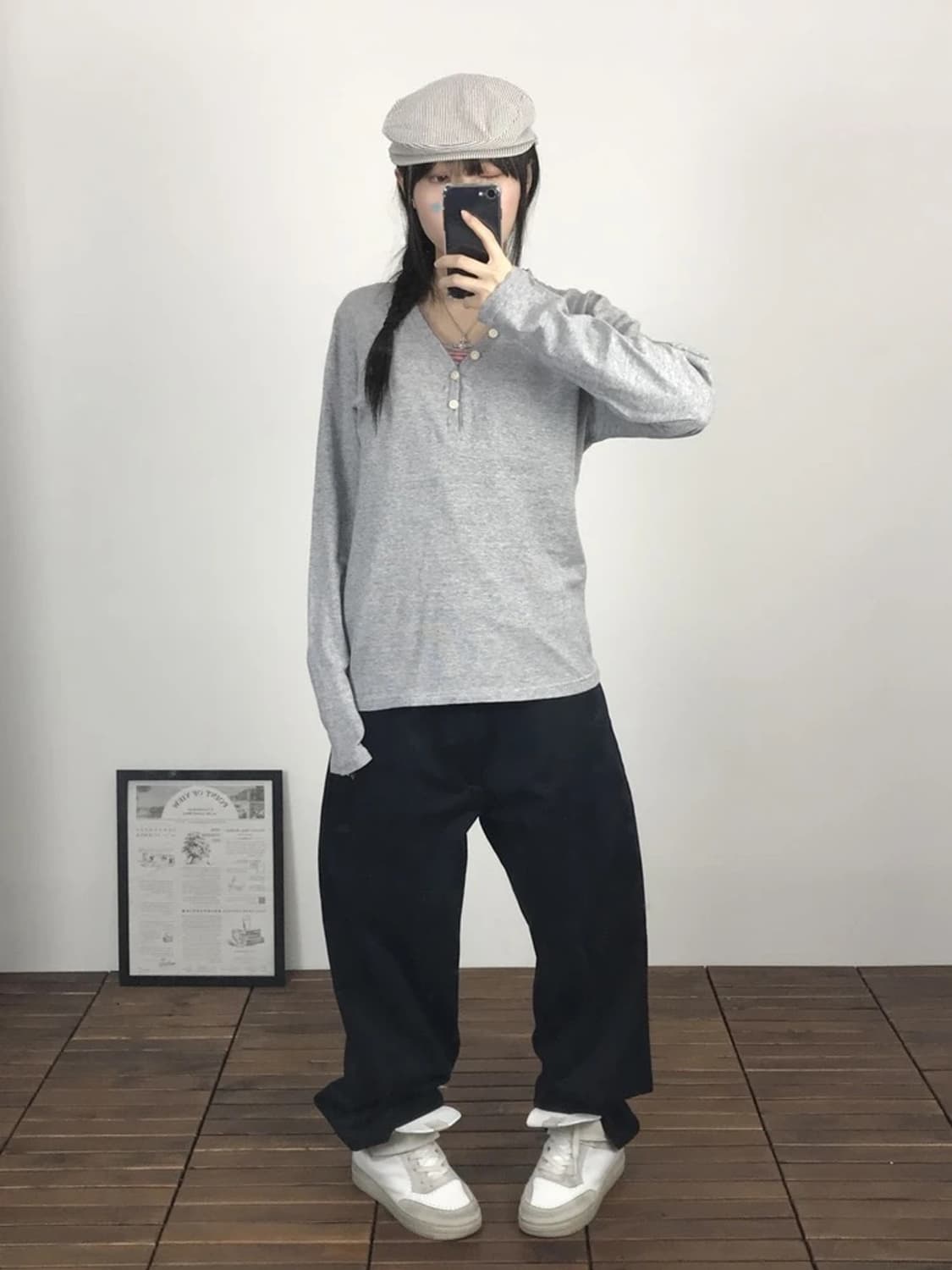 Ikka Layered Henley Long Sleeve 상품이미지1