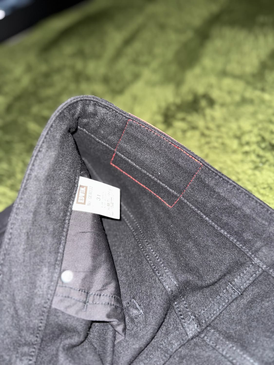 [31] EDWIN 에드윈 재팬 윈터 코튼 팬츠 워시드 블랙 상품이미지4