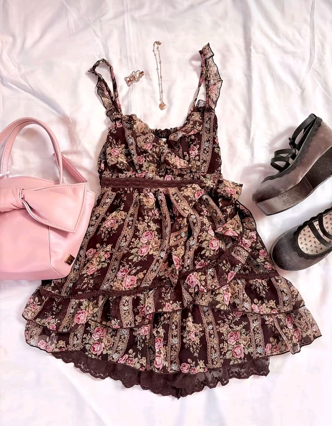 리즈리사 히메카지 원피스 라떼갸루 플로럴 큐롯 아가일 딸기초코 코트 상품이미지1