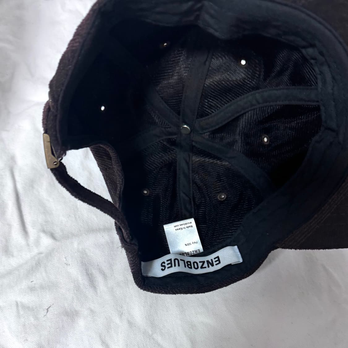 엔조블루스 체크 볼캡 브라운 상품이미지3