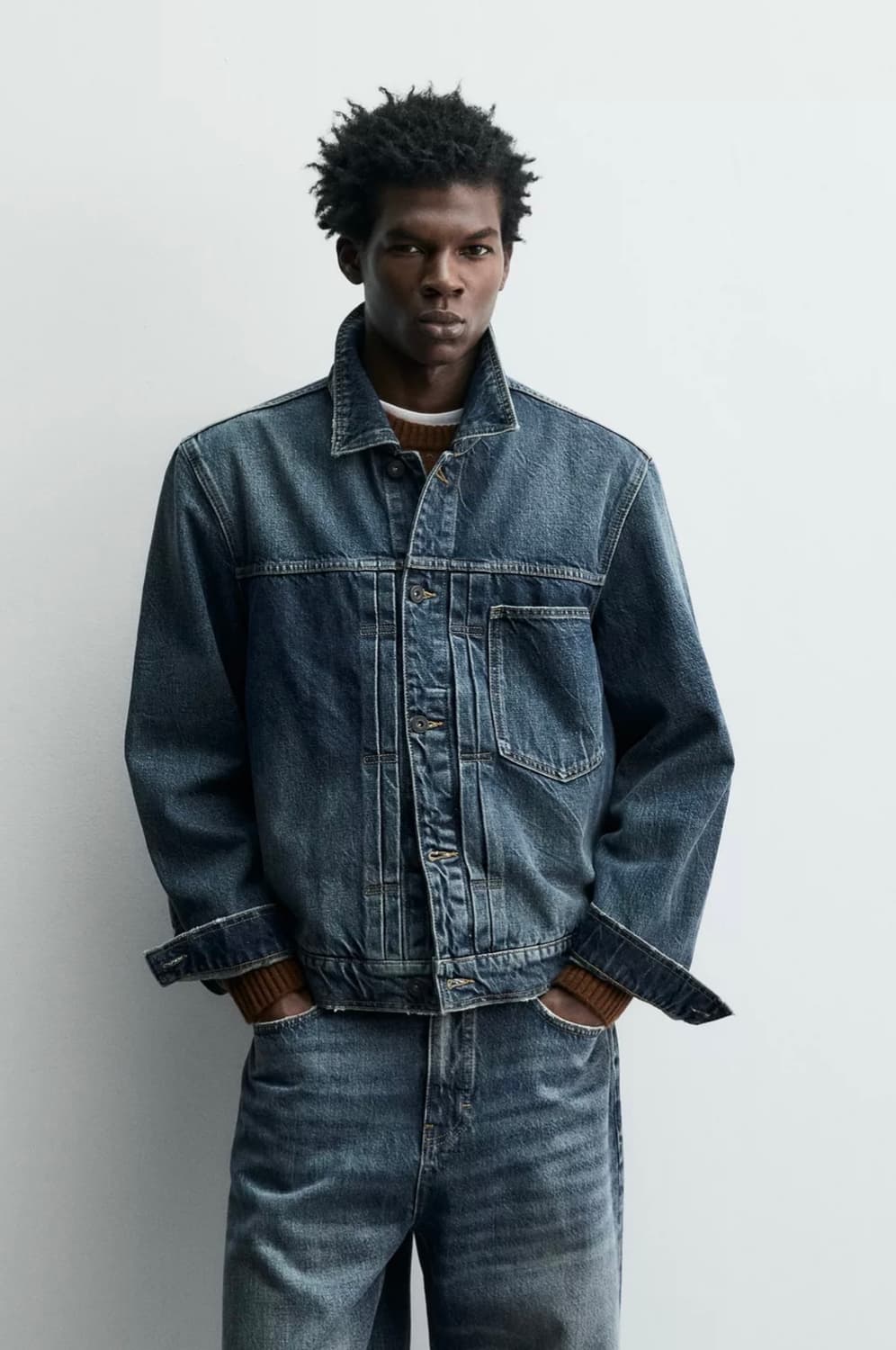 새상품) M 자라 오리진스 남성 데님 자켓 상품이미지3