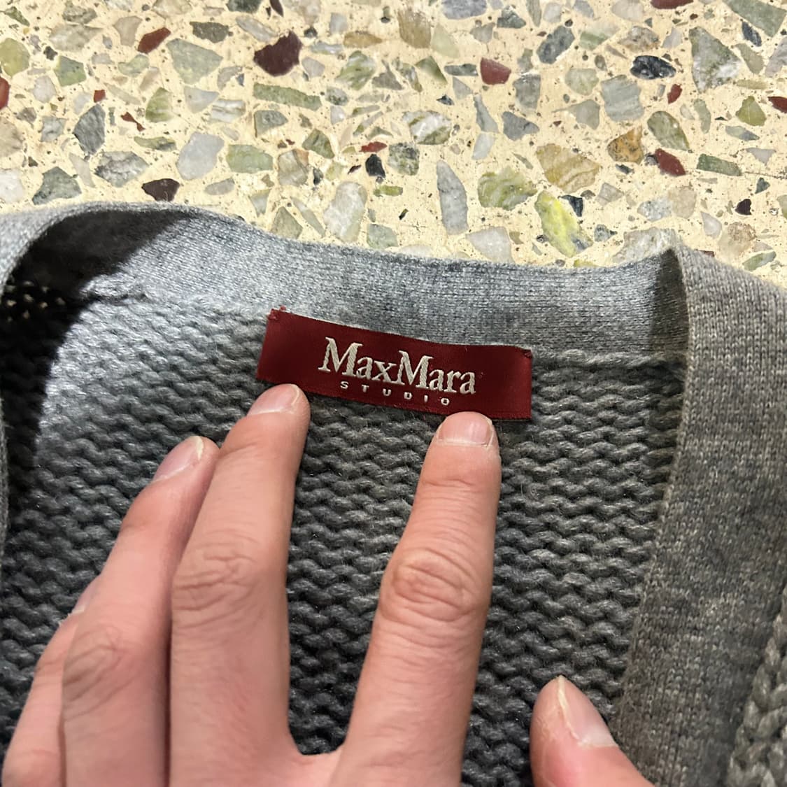 막스마라(maxmara) 그레이 롱 니트 가디건 상품이미지4