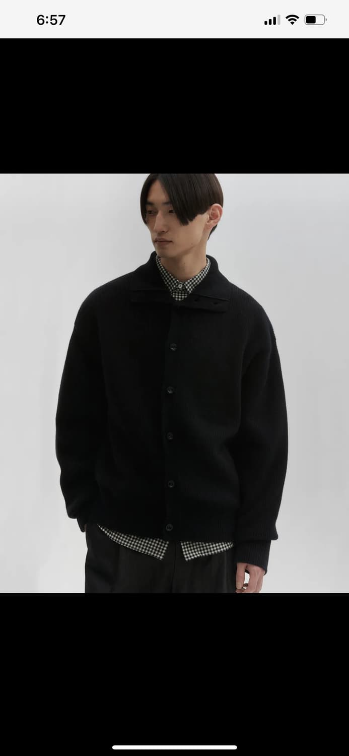 블랭크룸(Blankroom)블랙 캐시미어 니트 가디건 상품이미지3