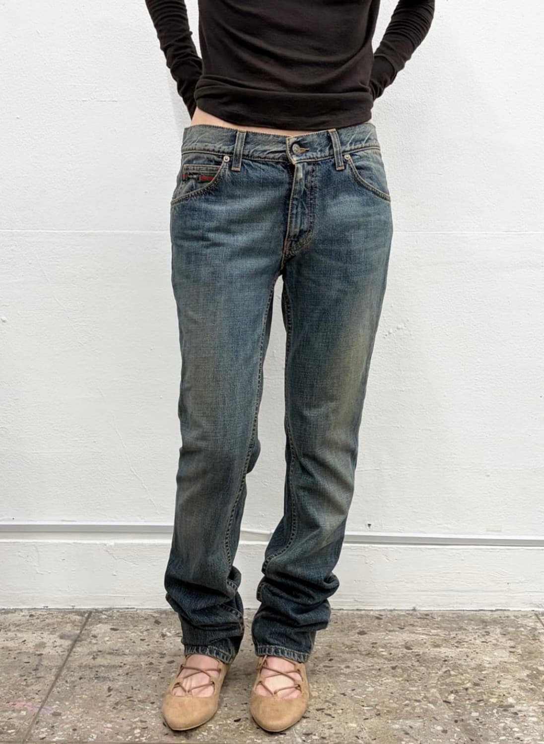 구찌 로우라이즈 스트레이트 팬츠 상품이미지2