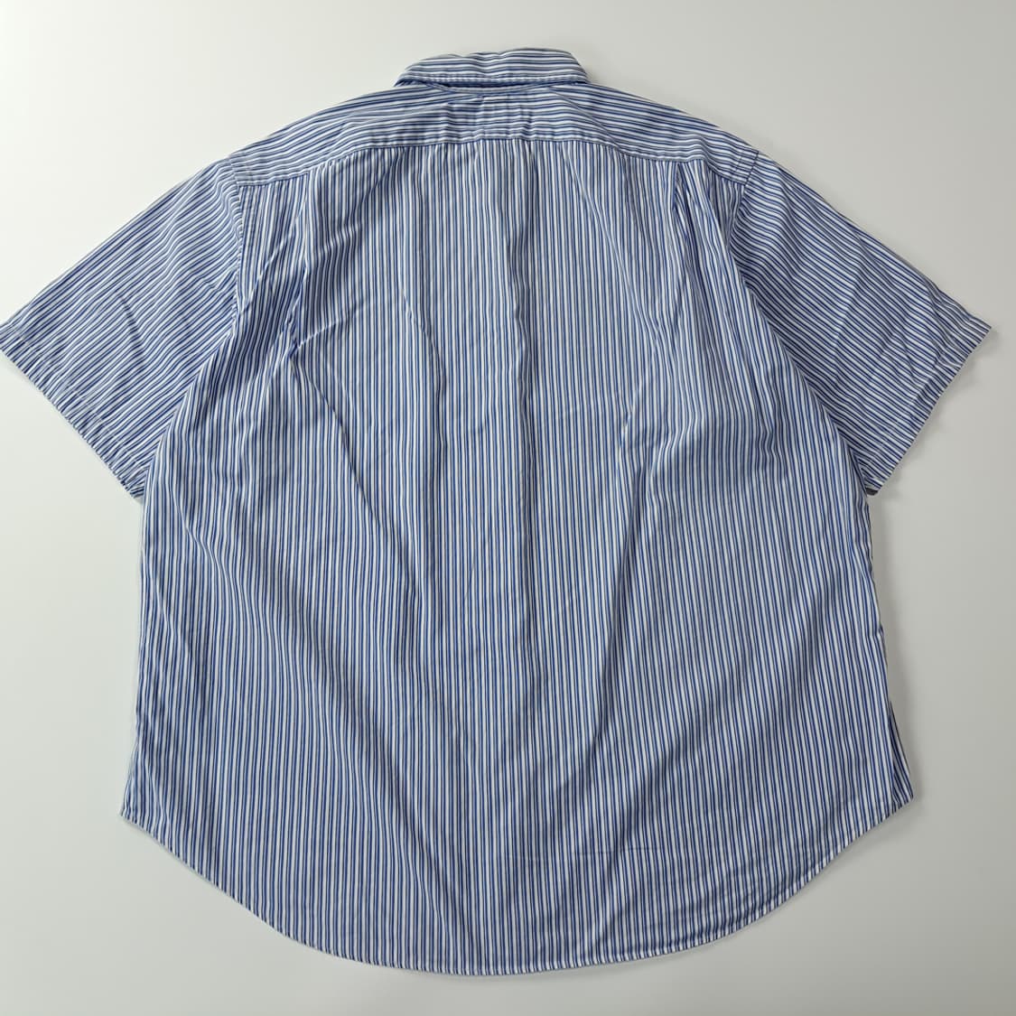 CJ318 2XL 폴로 웨스턴 00s 블루 스트라이프 반팔 셔츠 남방 상품이미지6