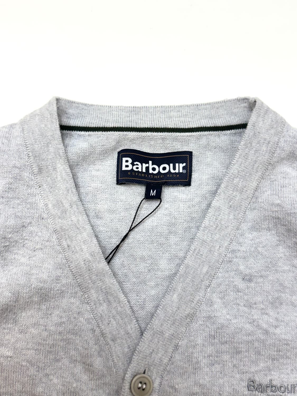 Barbour 바버 브이넥 그레이컬러 가디건 상품이미지6