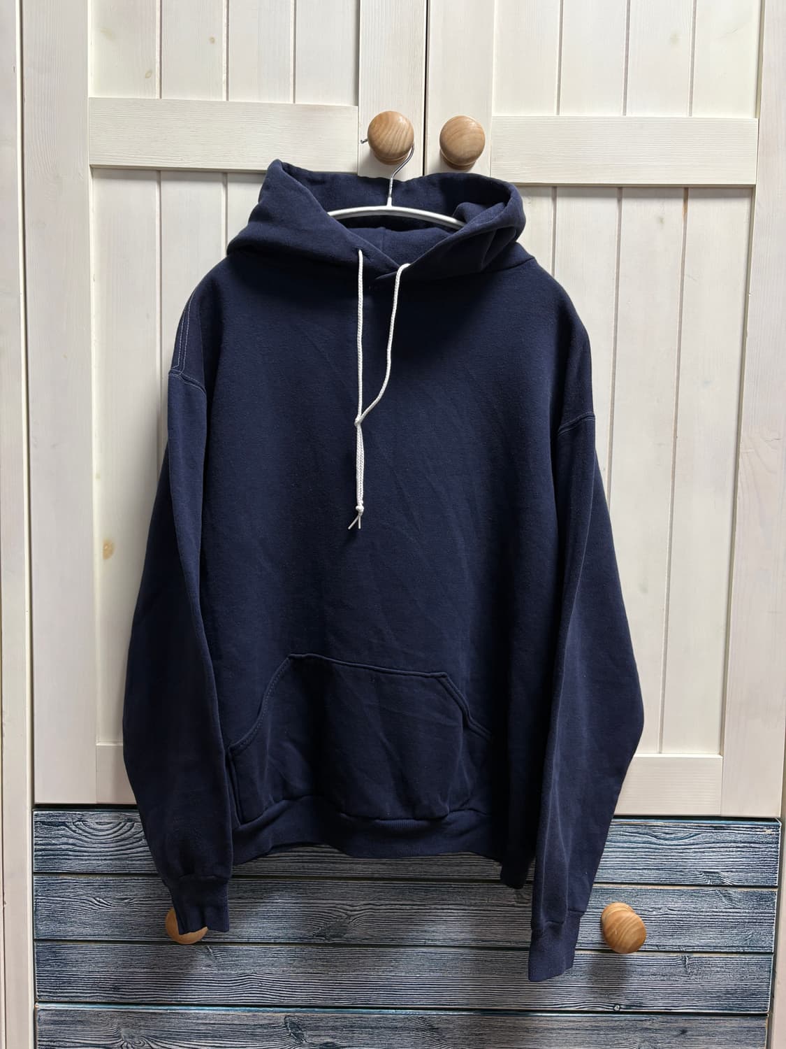 미제 usa 80s 러셀 후디 후드 네이비 L 라지사이즈 상품이미지1