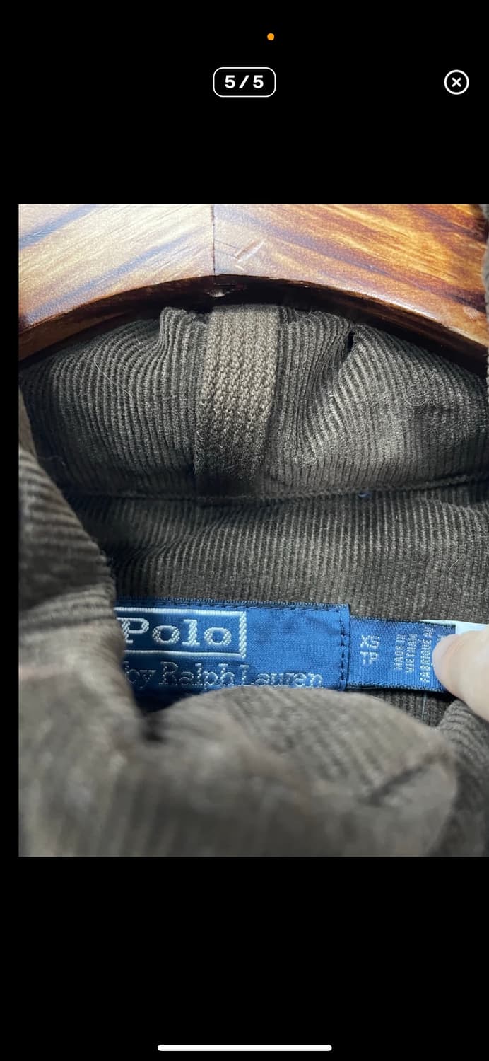 폴로랄프로렌 브라운 코듀로이 컨버터블 다운 패딩 (탈부착가능) A2770 상품이미지5