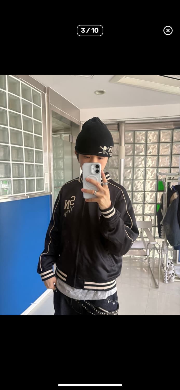 Gu X Undercover SATIN RIBBED BLOUSON 상품이미지2