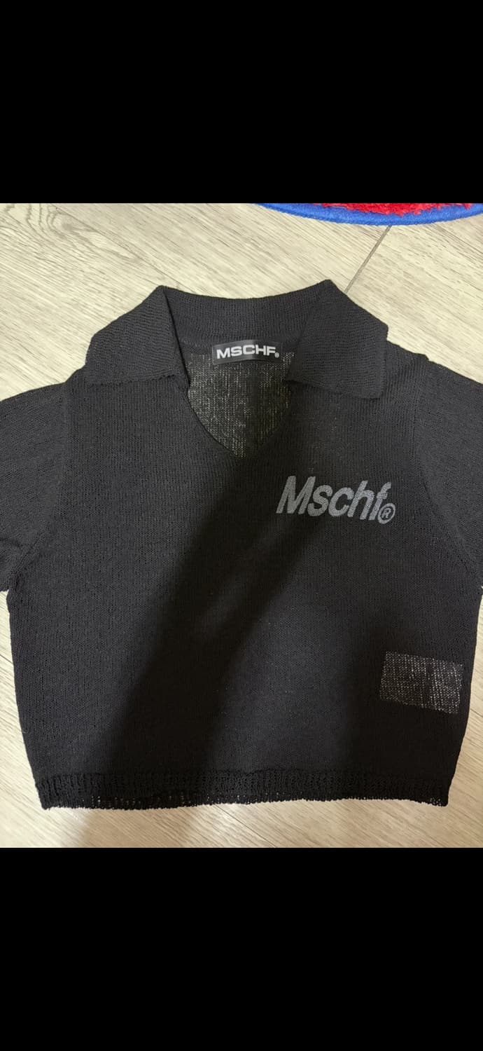 미스치프 블랙 크롭 니트  상품이미지1