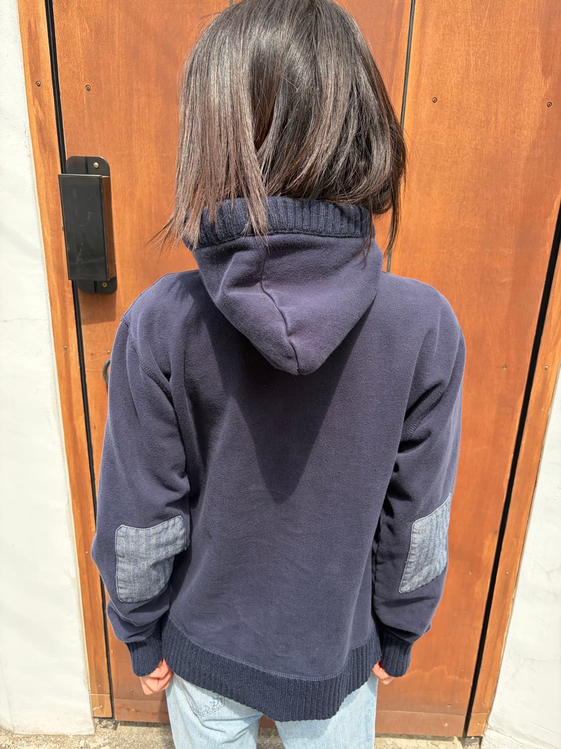 Tommy Hilfiger 엘보 패치 하프집업 후드 니트 상품이미지4