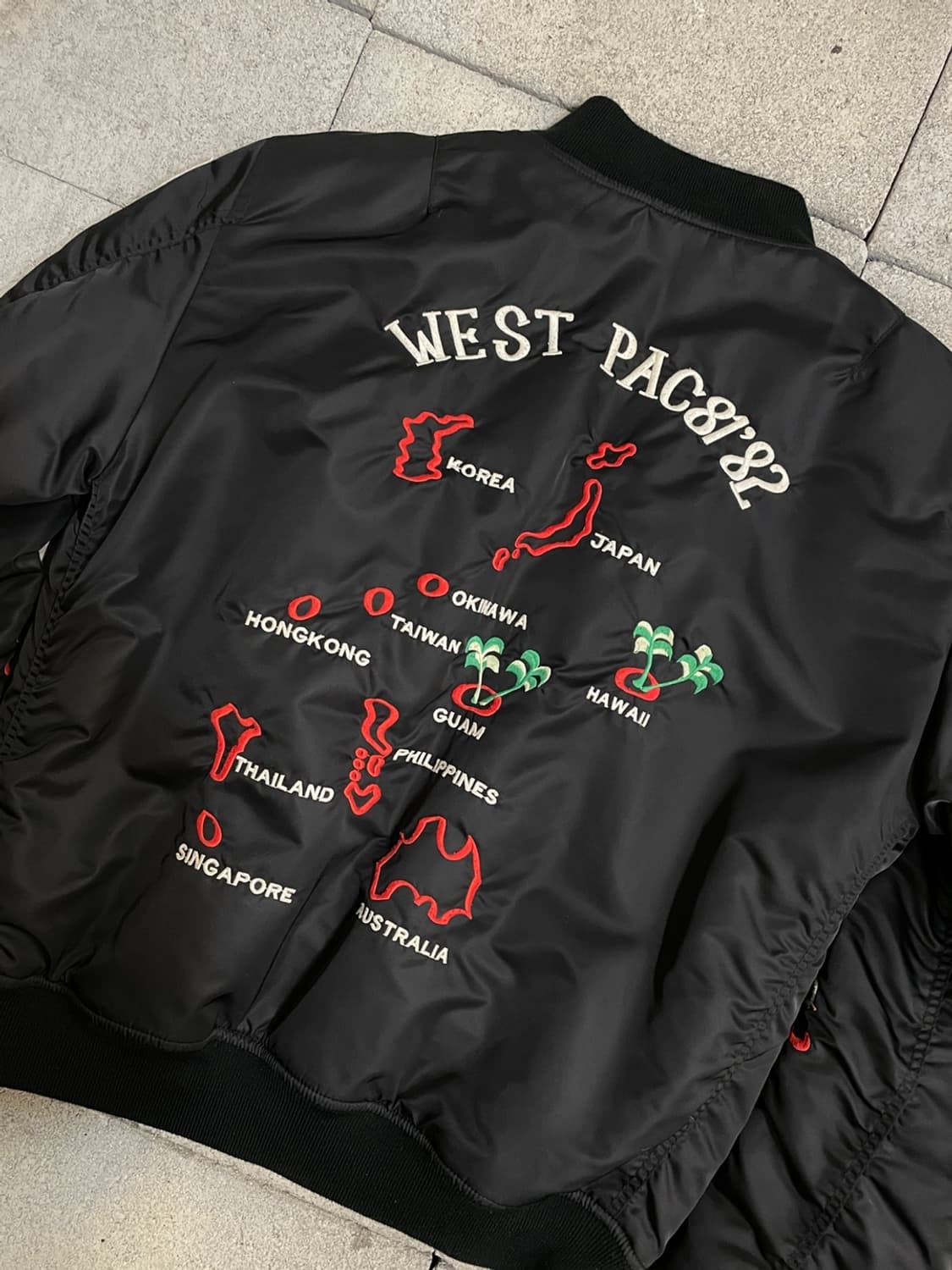 쇼트 웨스트 퍼시픽 수베니어 Ma-1 봄버 자켓 상품이미지6