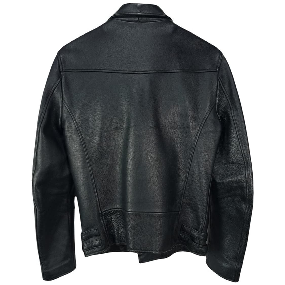 [비바스튜디오] 리얼 램스킨 사선 라이더 자켓 블랙 M17905 상품이미지3