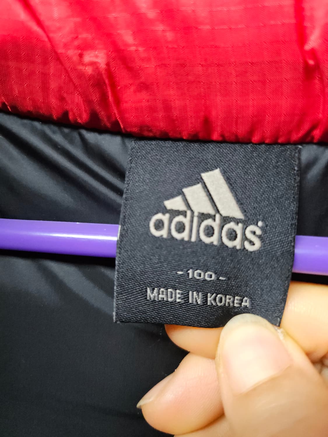 아디다스  800  구스 레드 패딩 100 상품이미지4