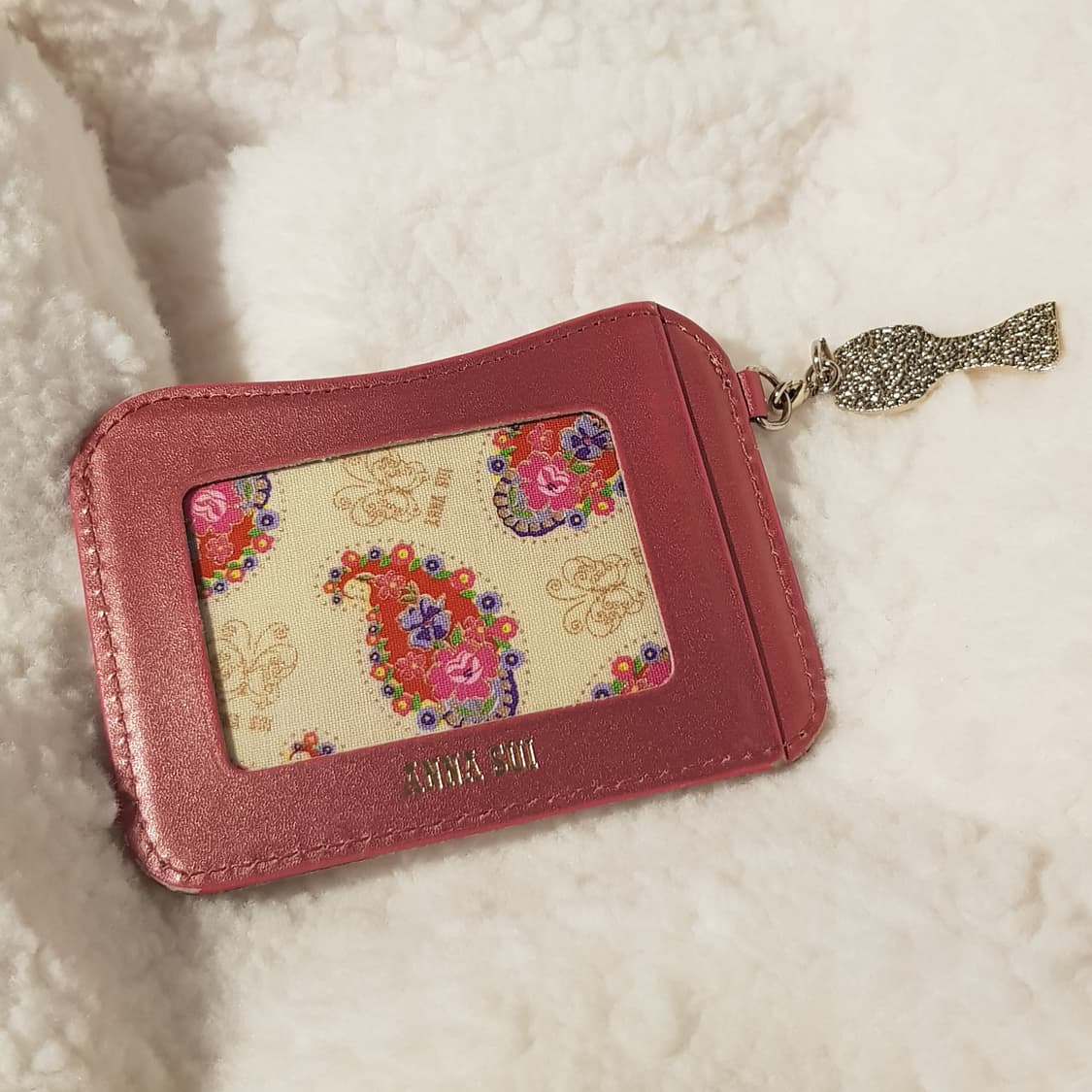 안나수이 빈티지 갸루 에나멜 핑크 카드지갑 상품이미지2