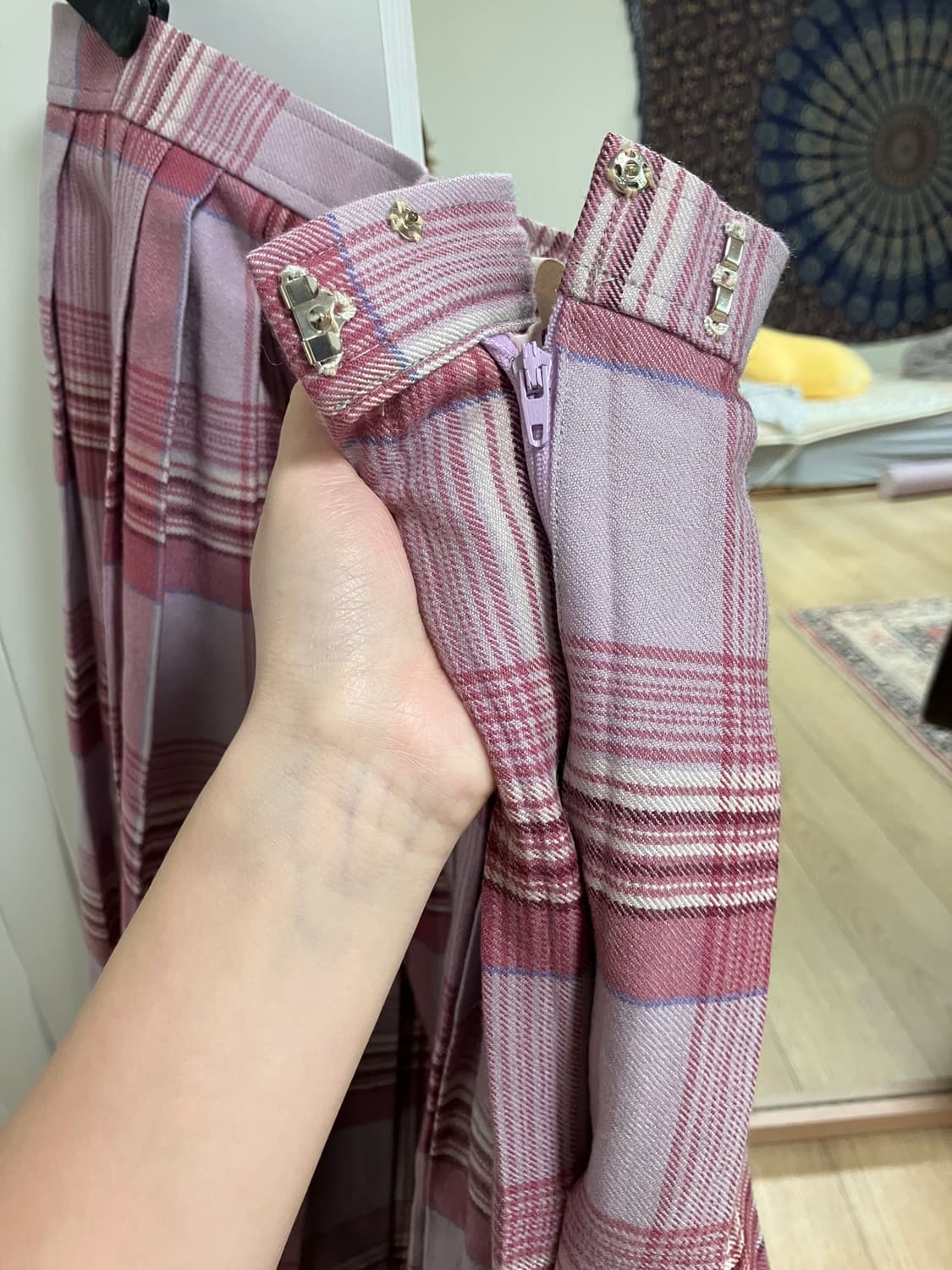 플리츠 미디 스커트 일본 빈티지 상품이미지3