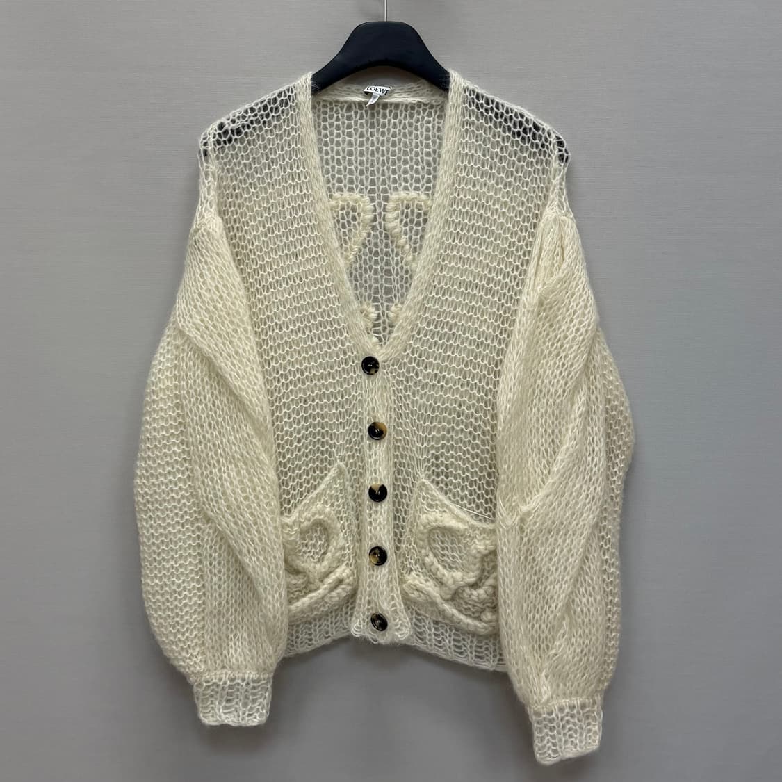 로에베 아나그램 로고 모헤어 블랜드 가디건 ( 여성 오버핏 ) 상품이미지1