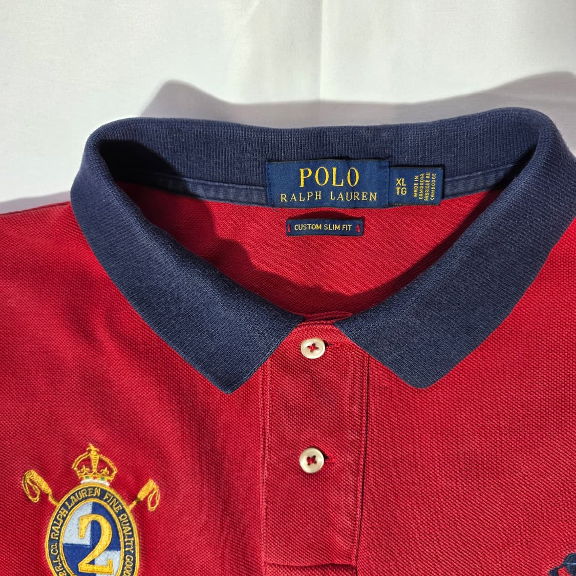 [XL]폴로랄프로렌 커스텀 슬림핏 빅포니 카라 반팔 티셔츠 상품이미지2