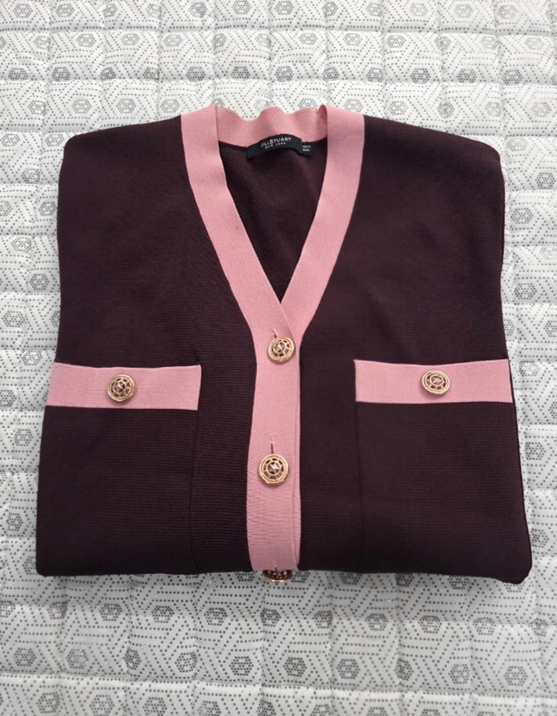 질스튜어트 뉴욕 라인배색 니트 가디건+스커트 셋업 55 상품이미지9