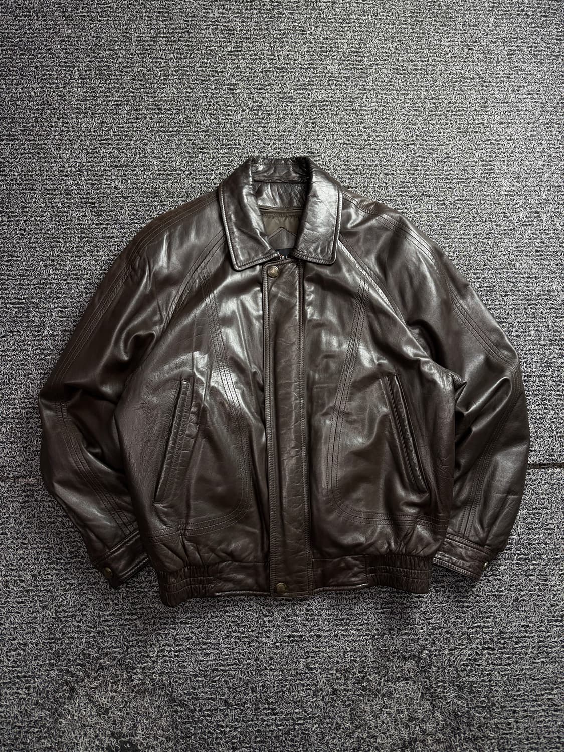 빈티지 아카이브 비건 레더 봄버 자켓 2849 상품이미지2