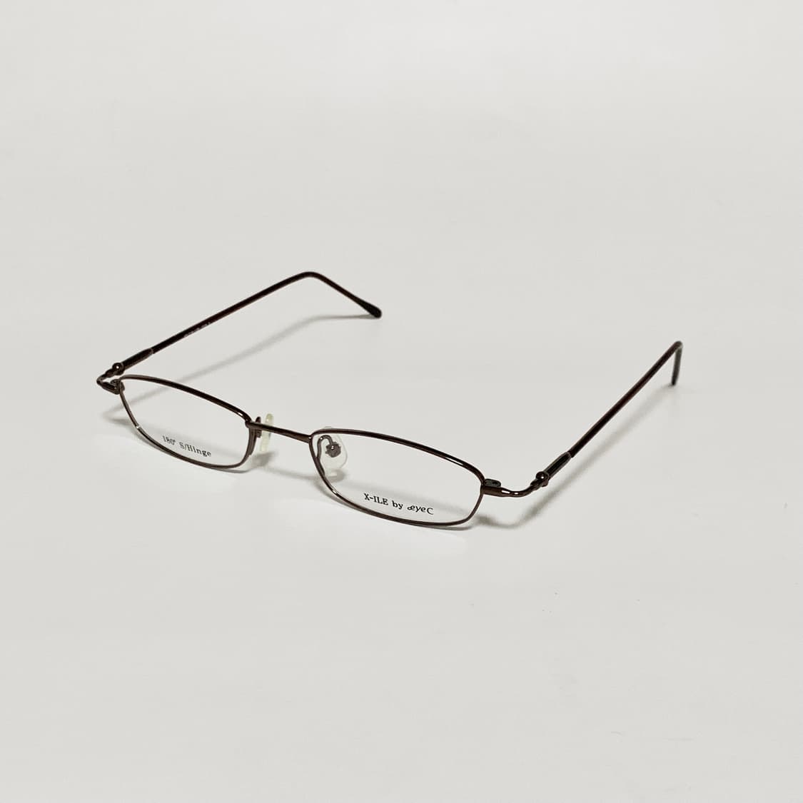 996 데드스탁 빈티지안경 초슬림 메탈 오벌 브라운 미니멀 180도 힌지 상품이미지2