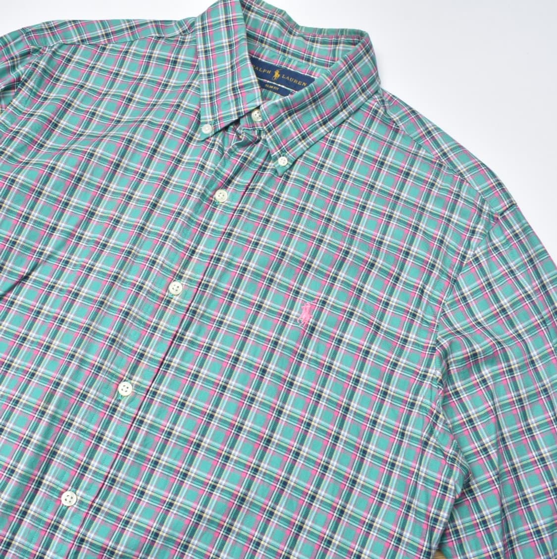 폴로랄프로렌 신형라벨 체크 셔츠 L 상품이미지3