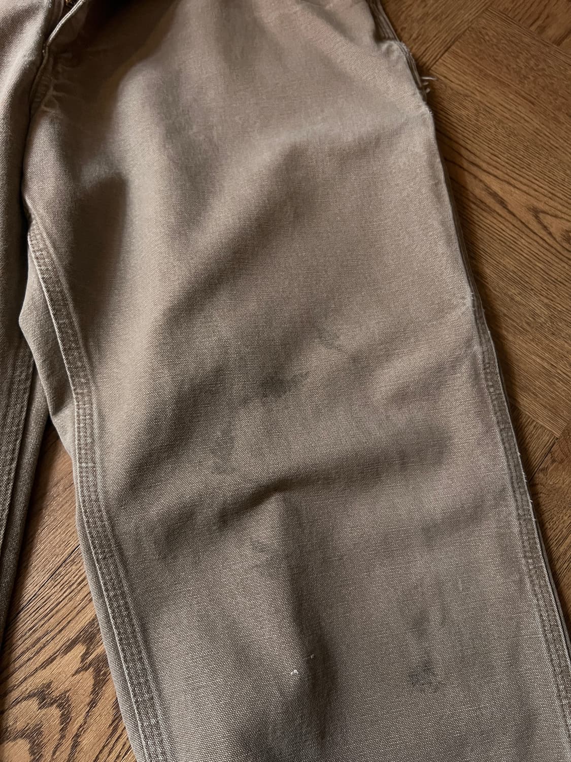 [38]칼하트 USA 더티워싱 머쉬룸 싱글니 카펜터 워크 팬츠 상품이미지4